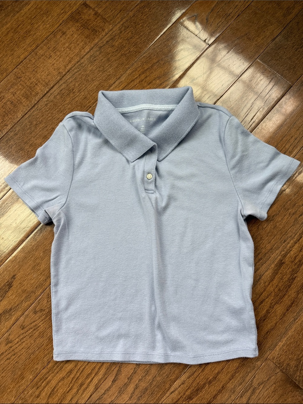 American Eagle Cropped Polo Shirt